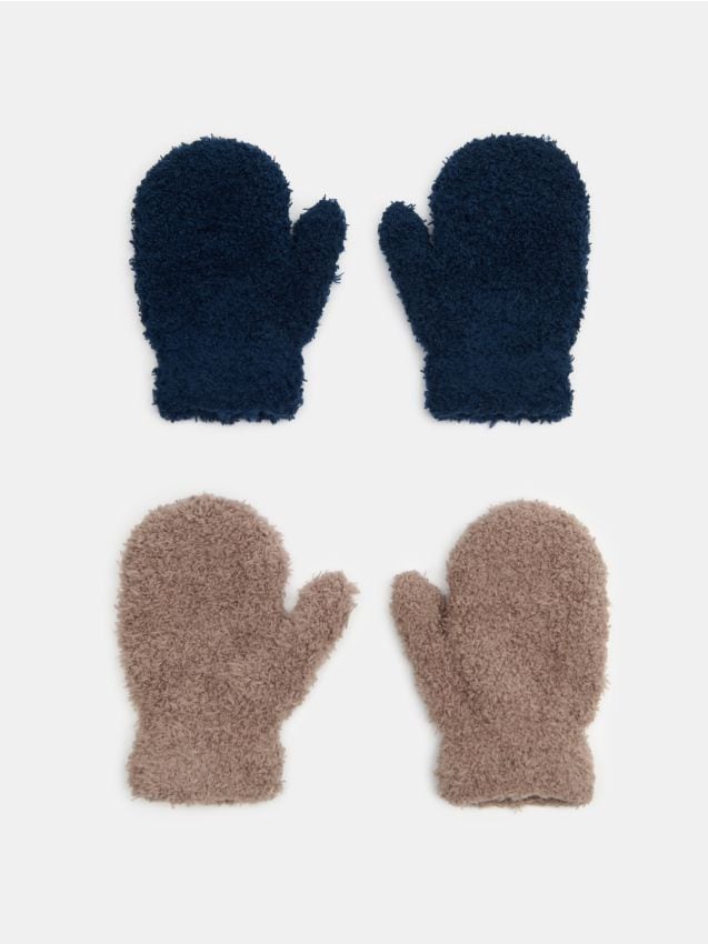 Sinsay - Mănuși cu un deget căptușite cu polar 2 pack - bleumarin