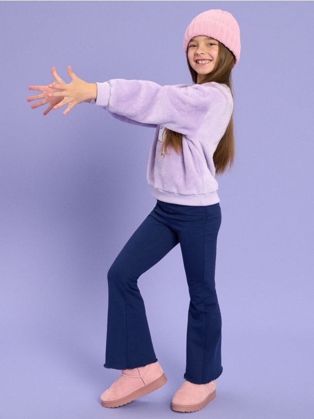 Sinsay - Flare nohavice - tmavomodrá