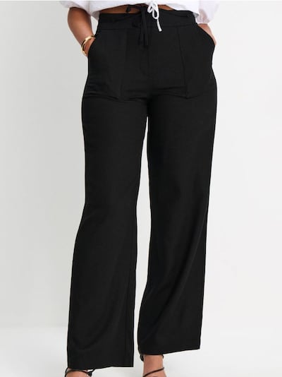 Wide leg kelnės