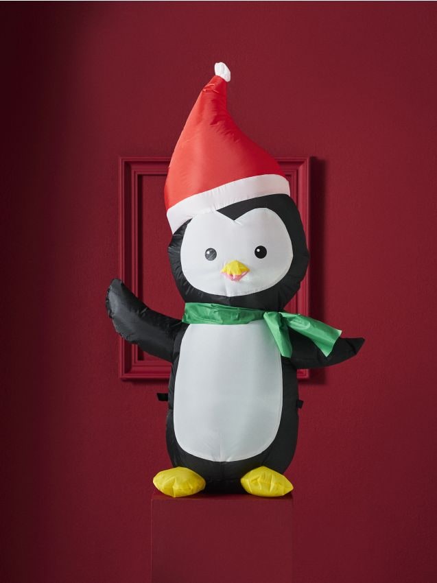 Sinsay - Nafukovacia vianočná dekorácia v tvare tučniaka s LED svetlami - viacfarebná