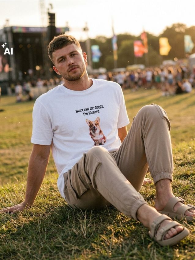 Sinsay - Tricou din bumbac cu imprimeu de corgi - alb
