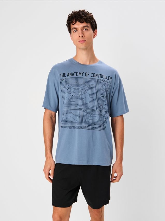 Sinsay - Pijamă din bumbac în două piese - multicolor