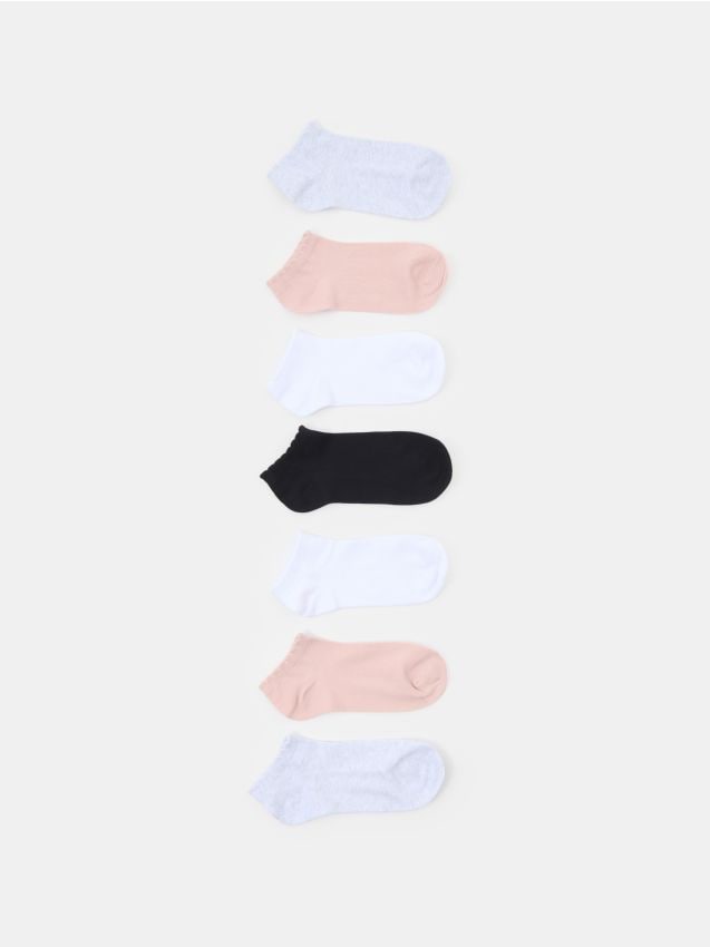 Sinsay - Șosete scurte din bumbac 7 pack - multicolor
