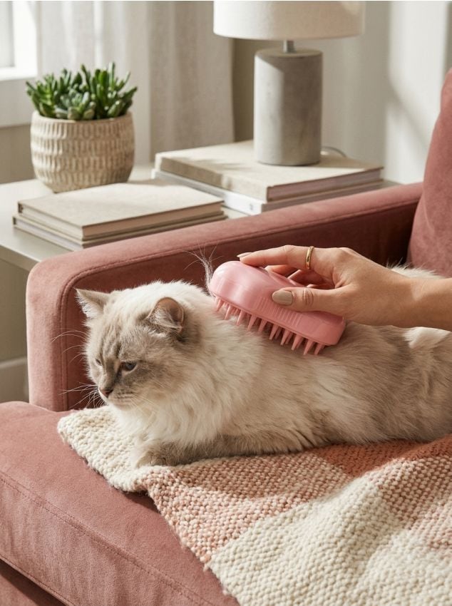 Sinsay - Perie pentru câini și pisici - roz-pastel