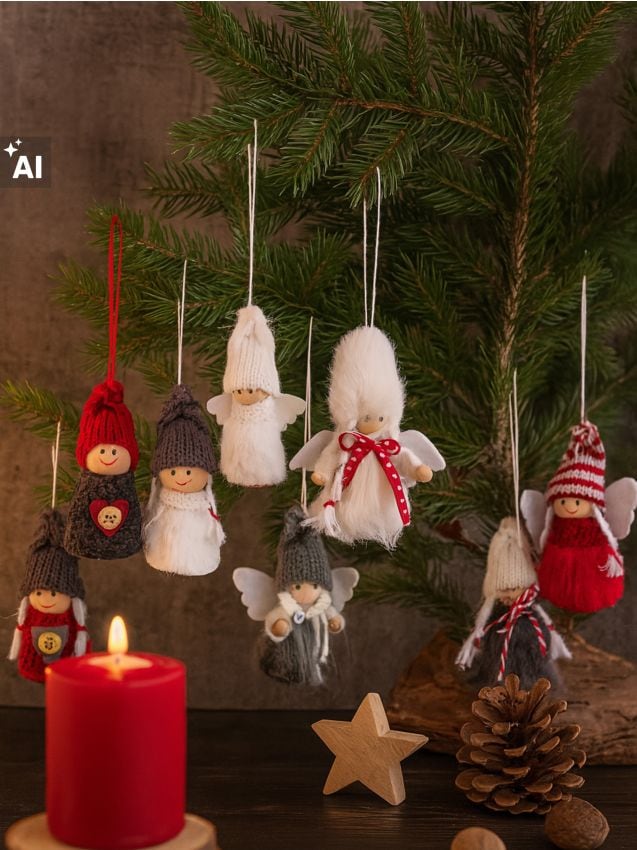 Sinsay - Decorațiuni de crăciun 8 pack - multicolor