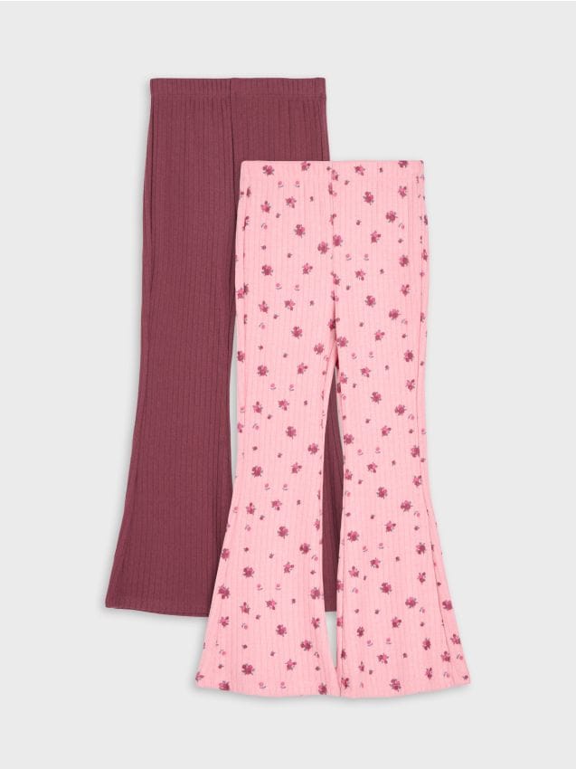 Sinsay - Colanți flare cu amestec de vâscoză 2 pack - multicolor