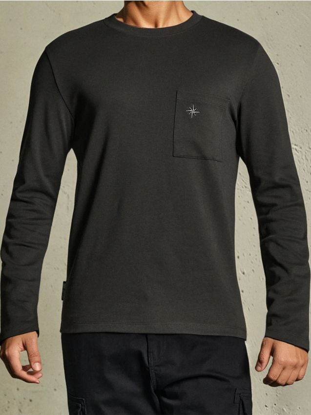 Sinsay - Tricou cu mânecă lungă - verde-închis