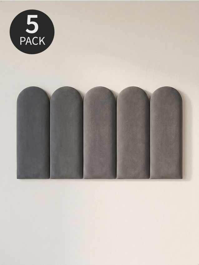 Sinsay - Panouri de perete tapițate 5 pack - gri-închis