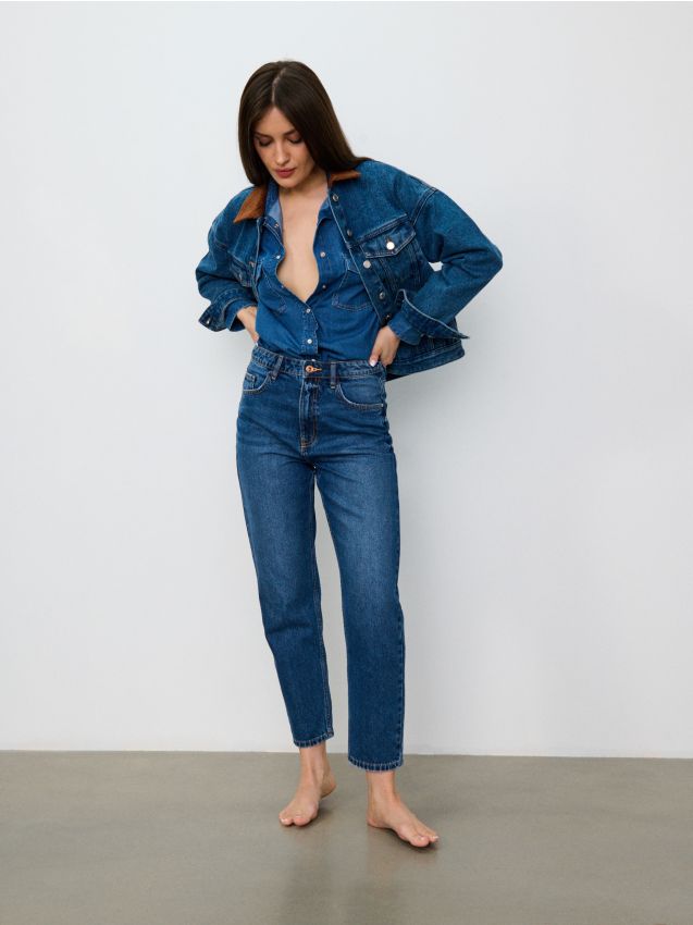 Sinsay - Cămașă din denim - albastru