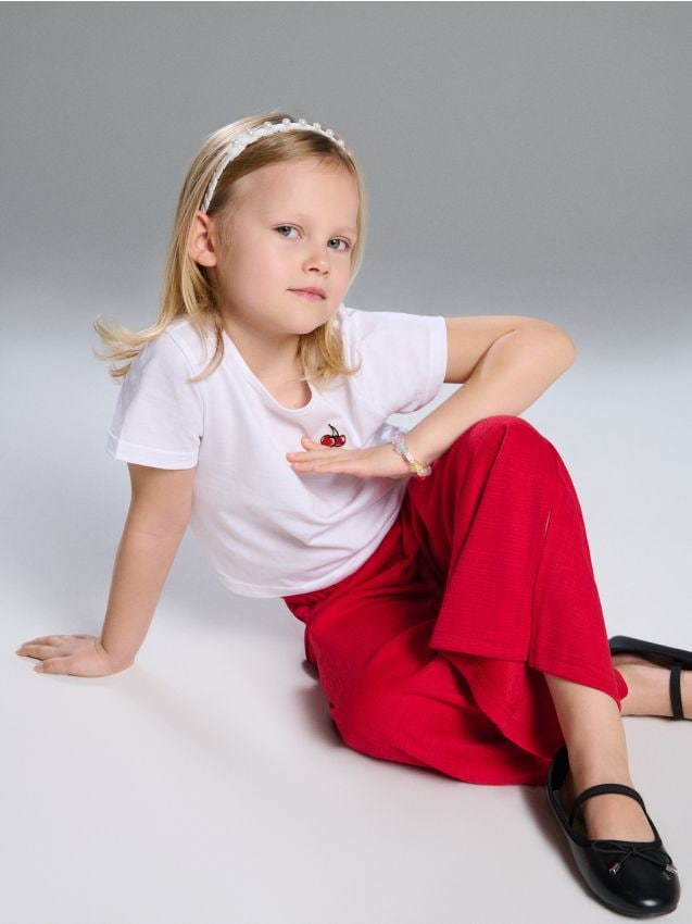 Sinsay - Pantaloni drepti - roșu