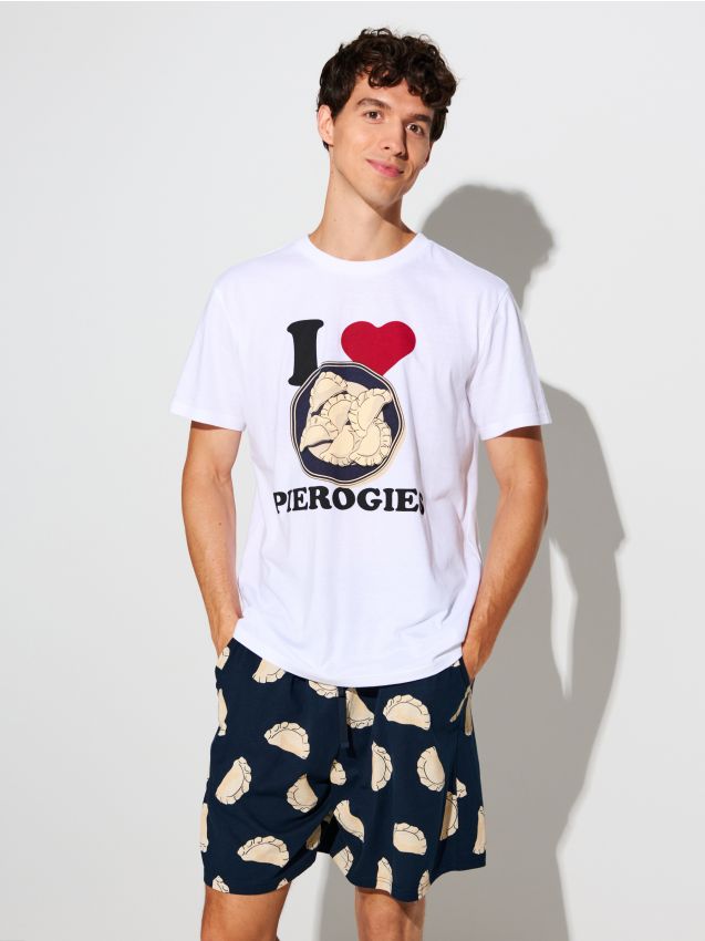 Sinsay - Bawełniana piżama dwuczęściowa z motywem świątecznym - wielobarwny