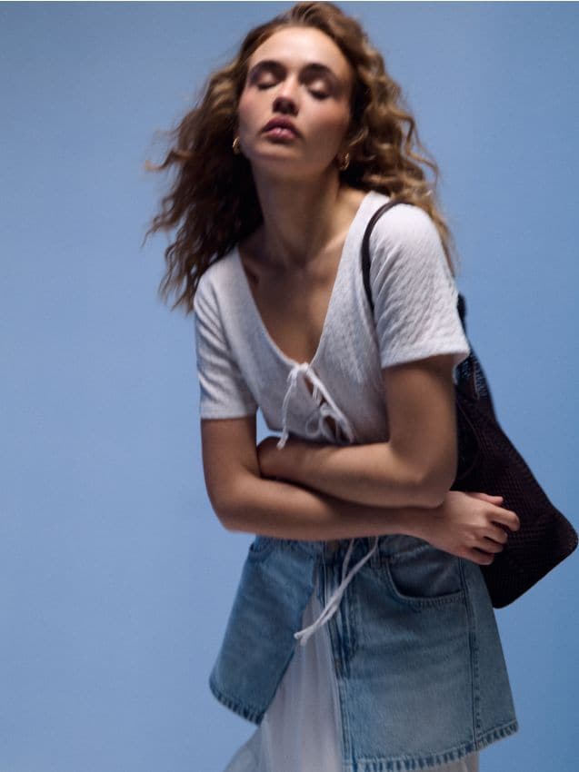 Sinsay - Bluză elegantă cu legături decorative - alb