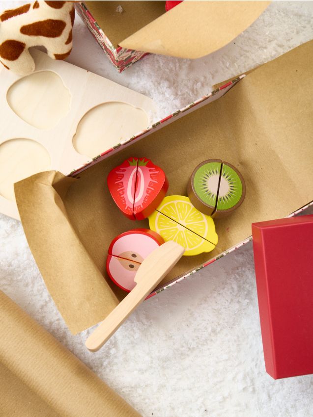 Sinsay - Hračka – Drevená doska na krájanie ovocia - žltá