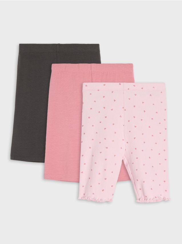 Sinsay - Colanți scurți din bumbac 3 pack - multicolor