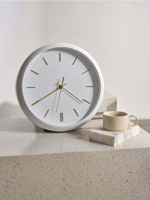 Sinsay - Ceas de perete minimalist - alb