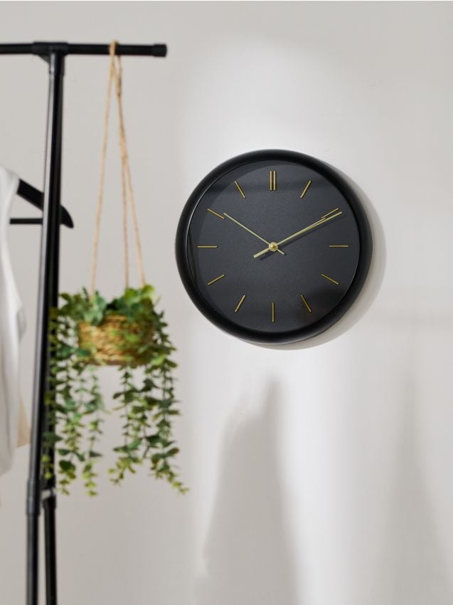 Sinsay - Ceas de perete minimalist - negru