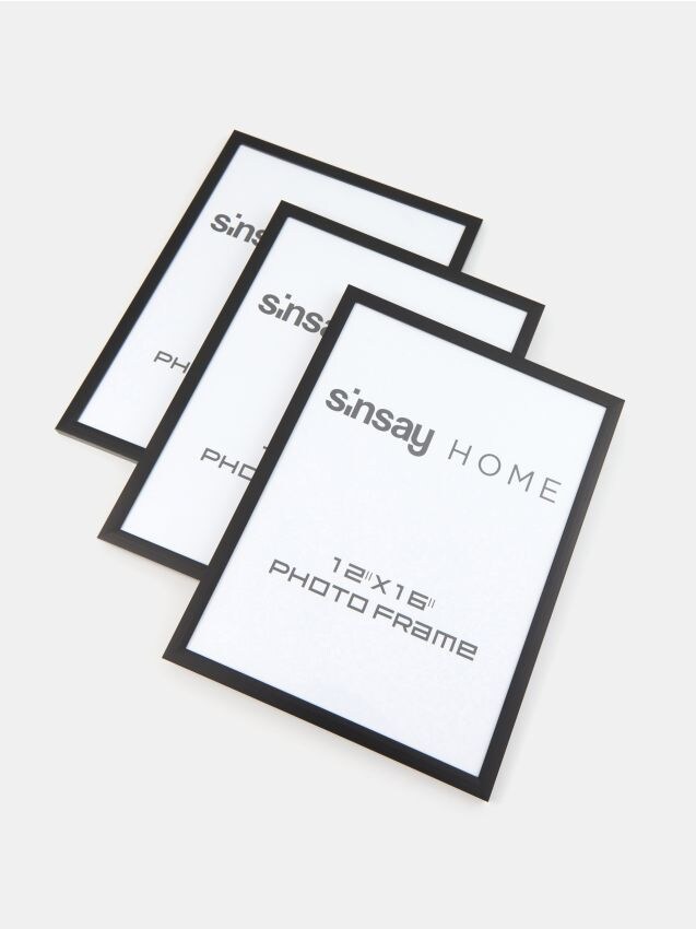 Cornice Per Foto A 3 Ante In Legno Nero, 10x15 Cm, Pieghevole 180° Con Plexiglass - Tripla Esposizione