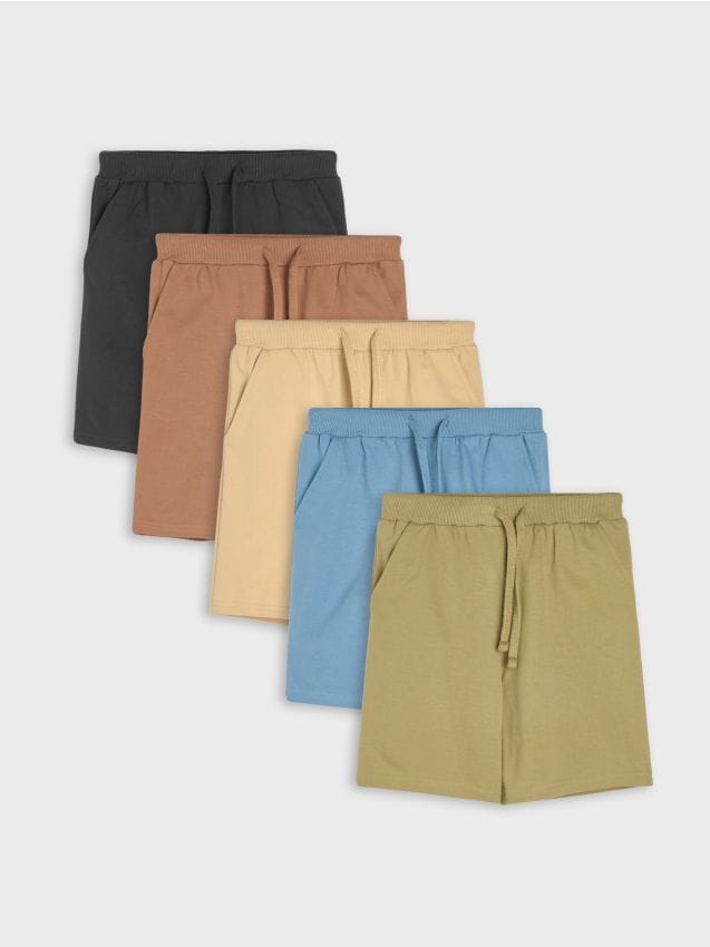 Sinsay - Pantaloni scurți din frotir 5 pack - Gri-albăstrui