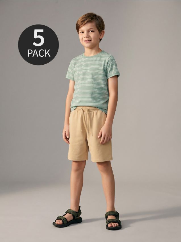 Sinsay - Pantaloni scurți din frotir 5 pack - Gri-albăstrui
