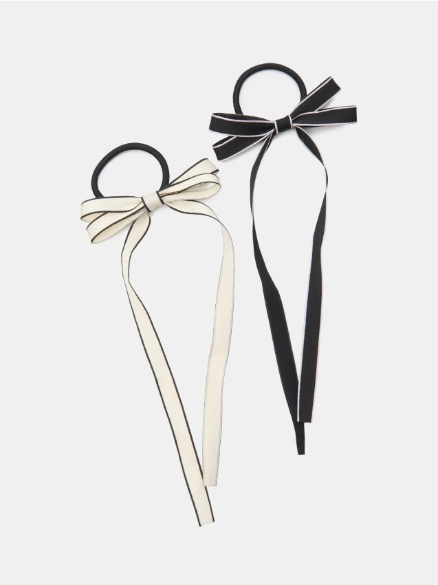 Sinsay - Elastice de păr cu fundițe set 2 bucăți - multicolor