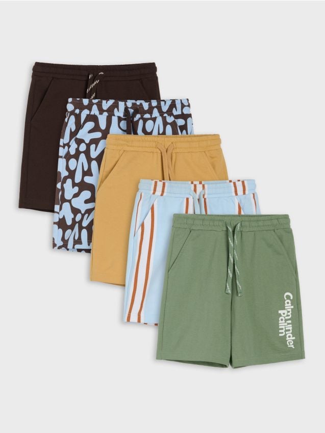 Sinsay - Pantaloni scurți de trening, din material majoritar bumbac 5 pack - multicolor
