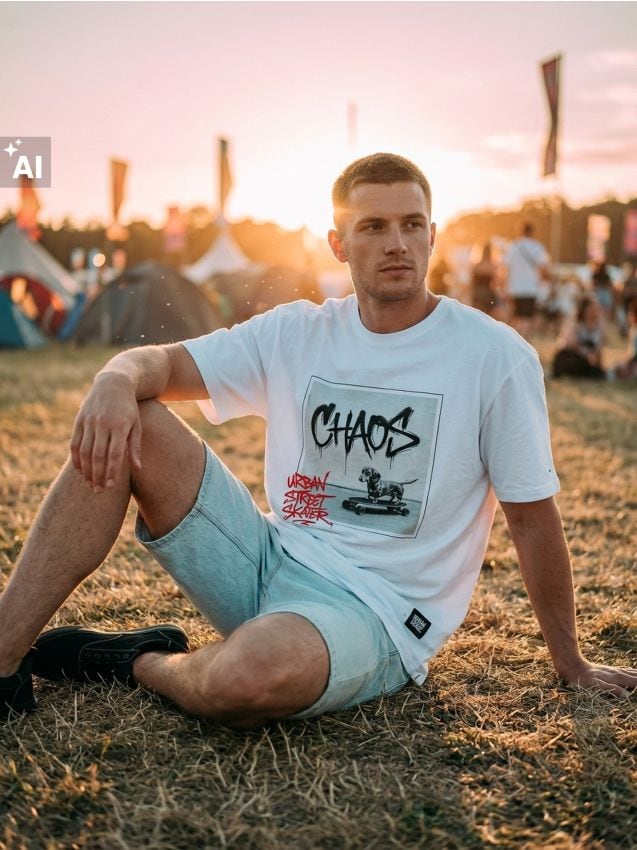 Sinsay - Tricou din bumbac comfort fit cu imprimeu - alb