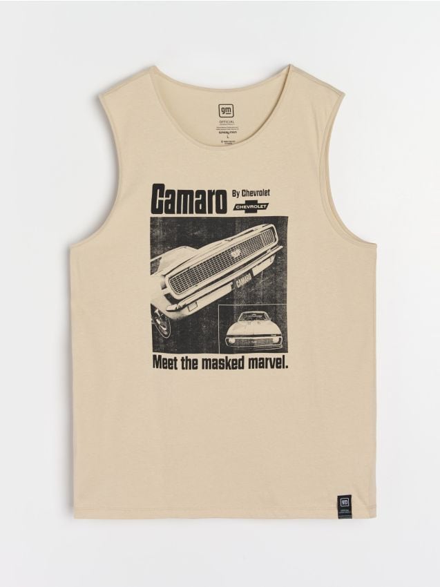 Sinsay - Tank top GM PB - beżowy