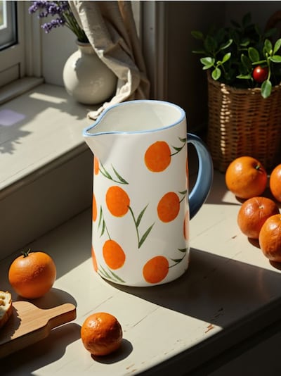 Ceramiczny wazon z motywem owocowym