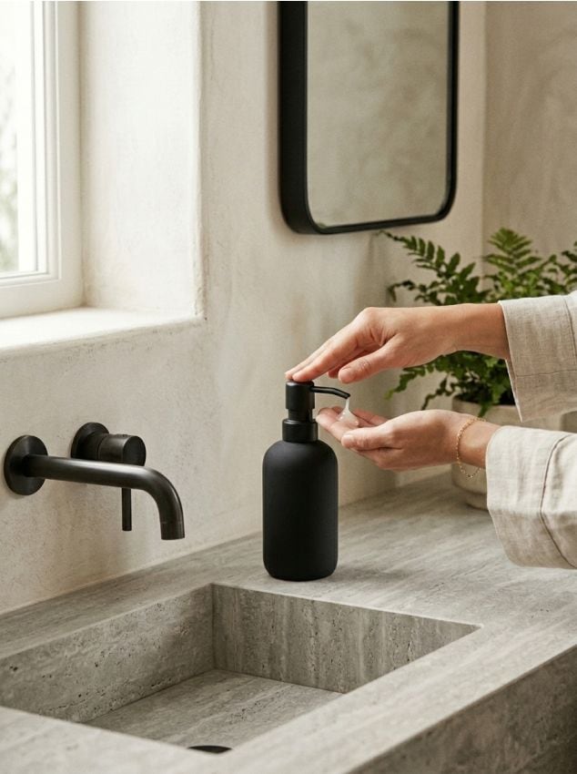 Sinsay - Dozator de săpun din ceramică - verde-închis