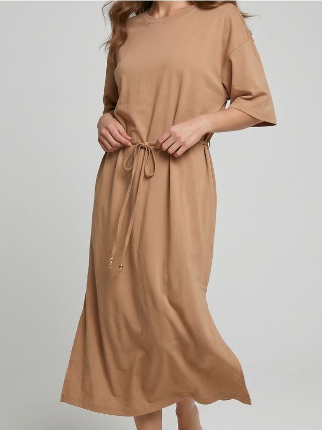 Sinsay - Rochie tricotată cu vâscoză - bej
