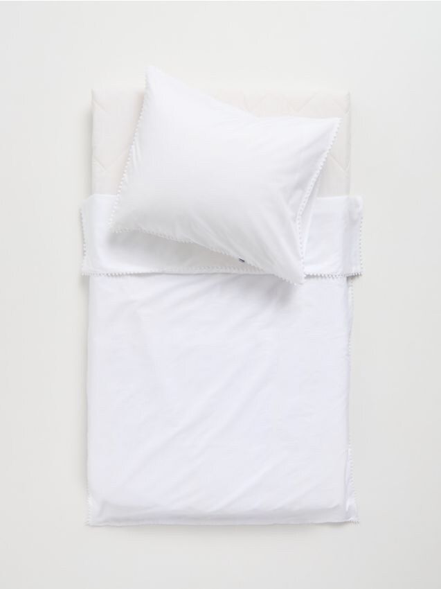 Brandream Set Copripiumino Queen Size Stile Fattoria – Bianco Crema, In Misto Cotone E Bambù – 3 Pezzi (238x223 Cm + Federe)