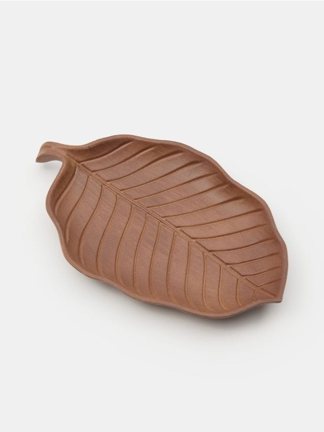 Sinsay - Tava decorativă în formă de frunză - maro