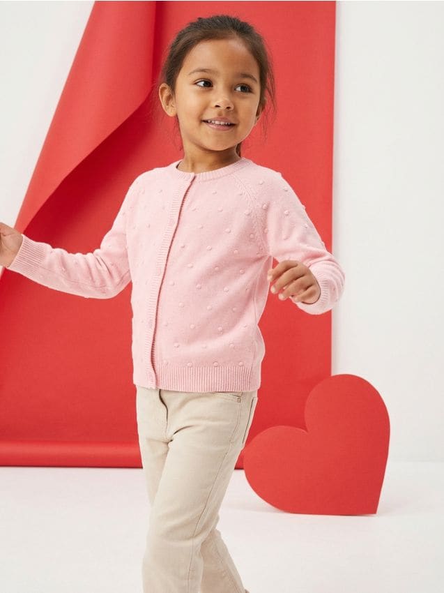 Sinsay - Bavlnený prepínací sveter - pastelová ružová