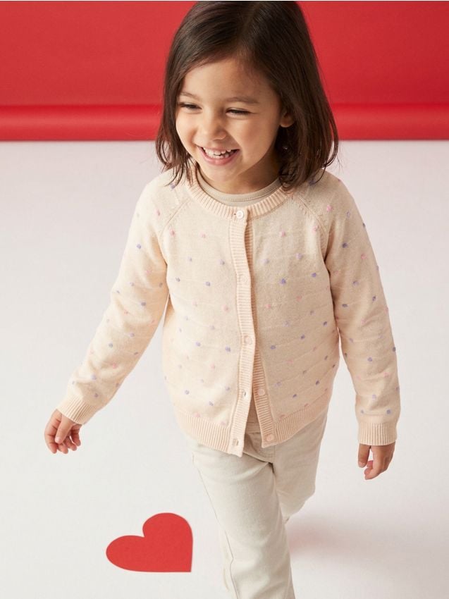 Sinsay - Pulover din bumbac cu nasturi - multicolor