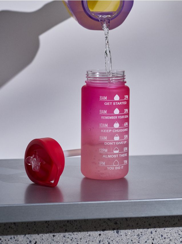 Sinsay - Fľaša s motivačnou mierkou - červená