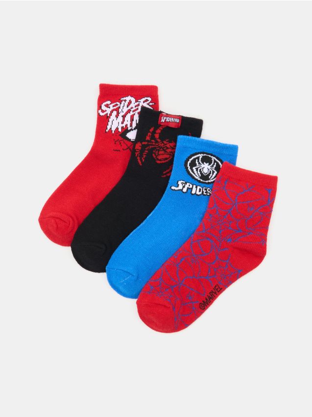 Sinsay - Skarpetki 4 pack Spider-Man - czerwony