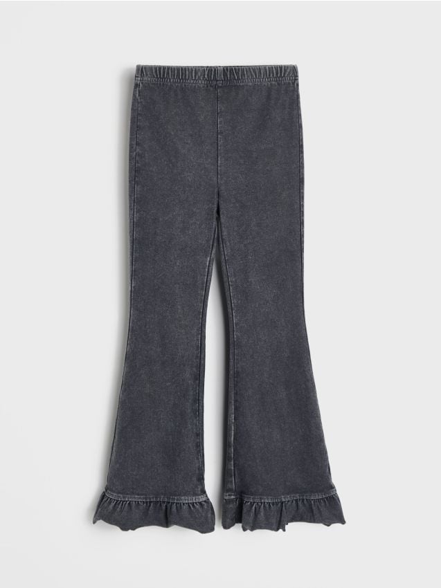 Sinsay - Colanți evazați - negru-antracit