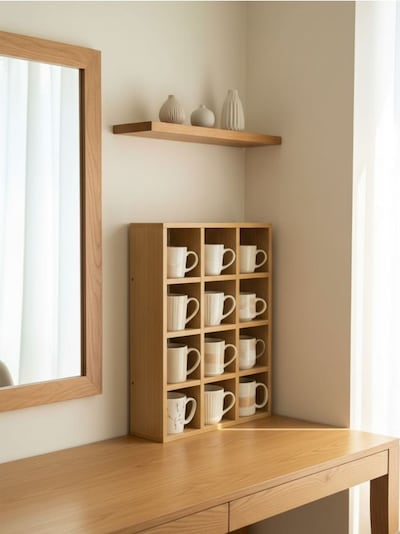 Полиця з квадратними секціями