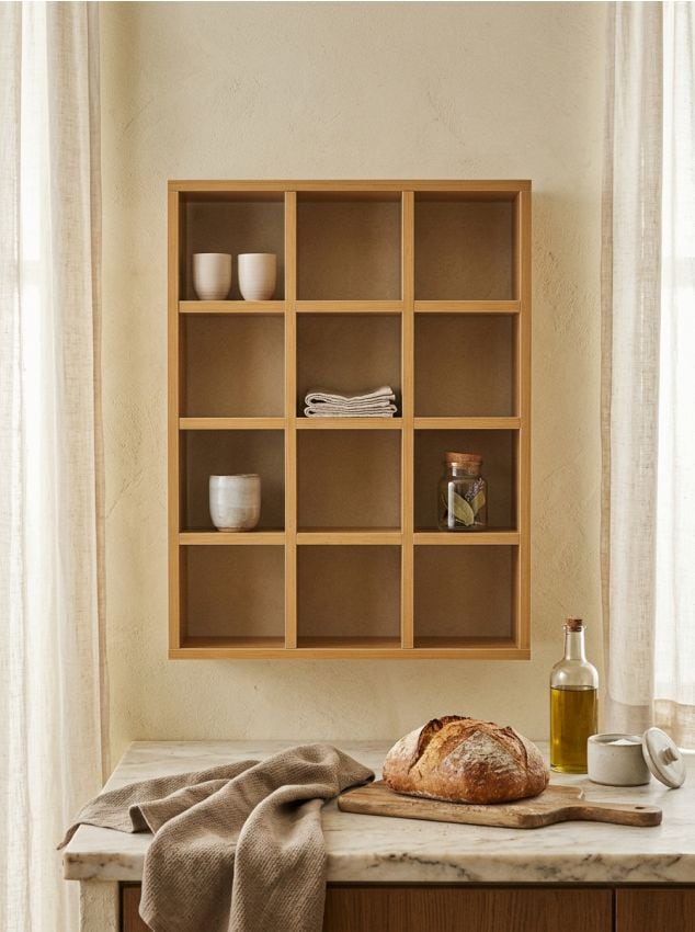 Sinsay - Raft cu compartimente pătrate - bej