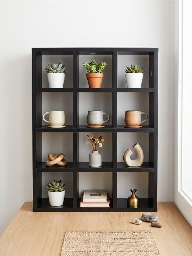 Sinsay - Raft cu compartimente pătrate - negru