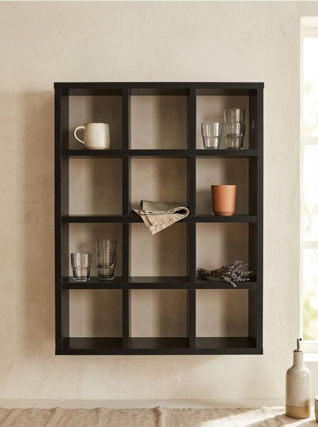 Sinsay - Raft cu compartimente pătrate - negru