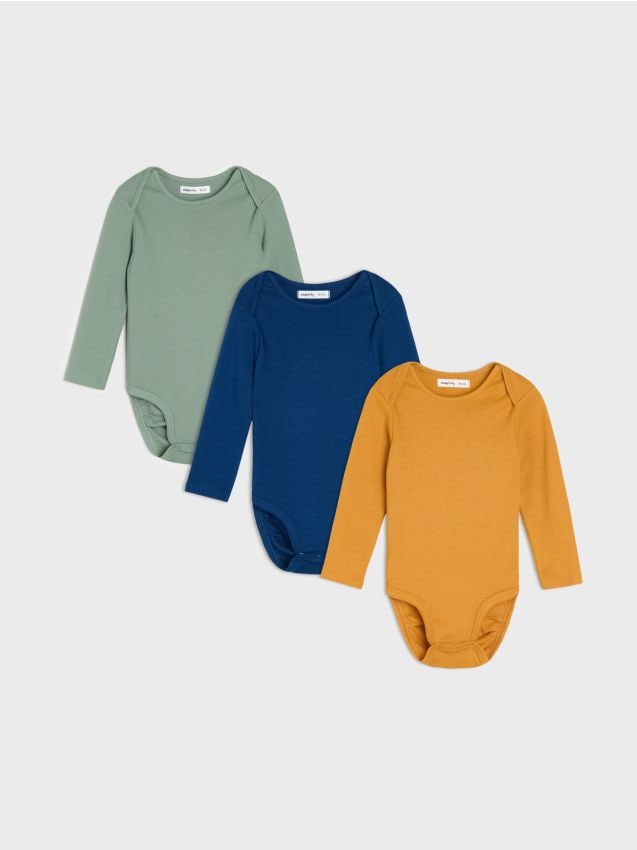 Sinsay - Set de 3 body din bumbac - multicolor