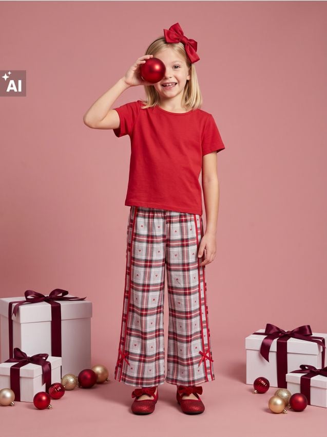 Sinsay - Set din bumbac: tricou și pantaloni - multicolor