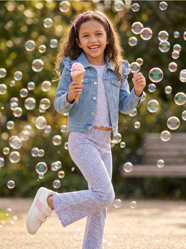 Sinsay - Prążkowane legginsy flare - wielobarwny