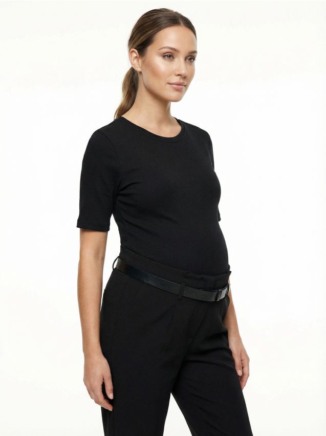 Sinsay - Bluză din bumbac - negru