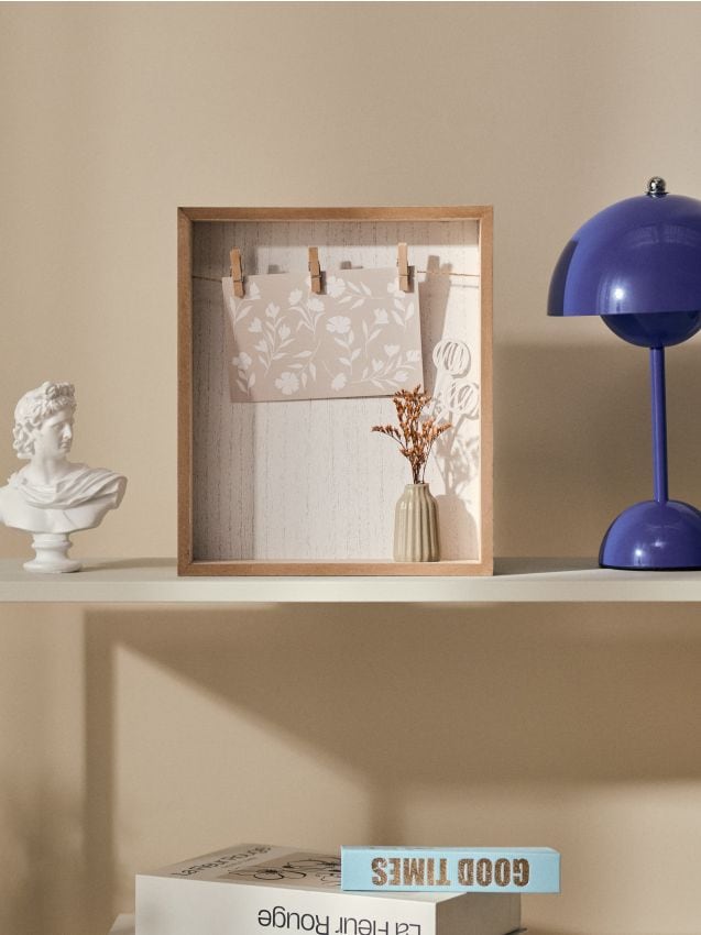 Sinsay - Ramă decorativă pentru fotografii cu cleme - bej