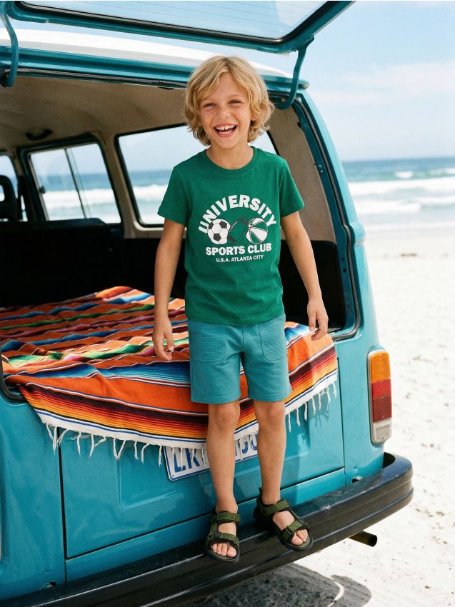 Sinsay - Pantaloni scurți din frotir - acvamarin