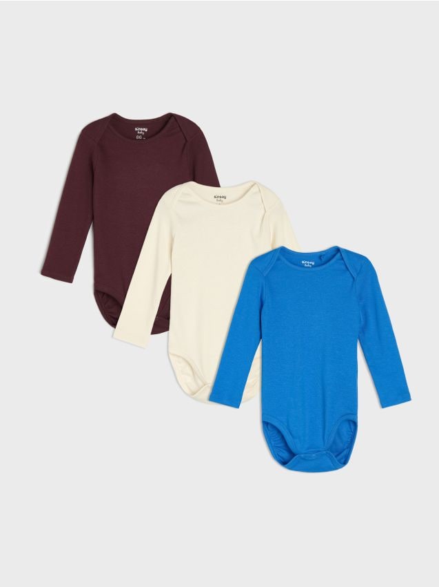 Sinsay - Set de 3 body din bumbac - multicolor
