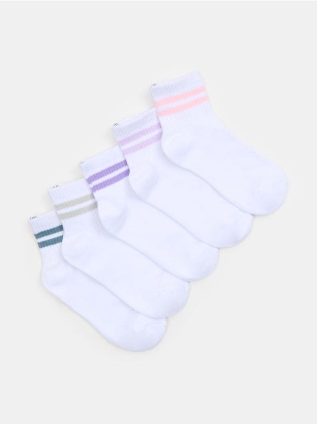 Sinsay - Skarpetki w paski 5 pack - wielobarwny