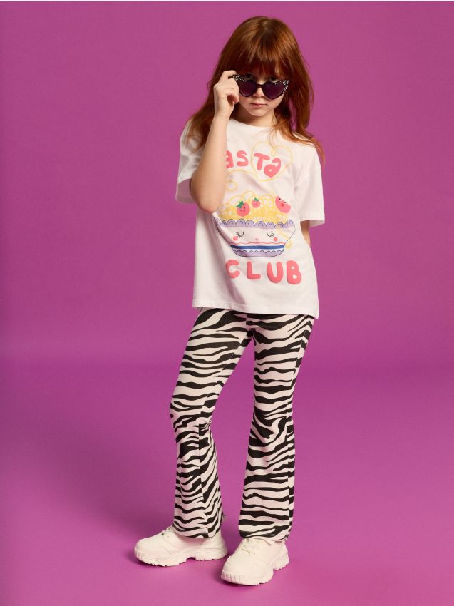 Sinsay - Colanți flare cu imprimeu zebră - multicolor